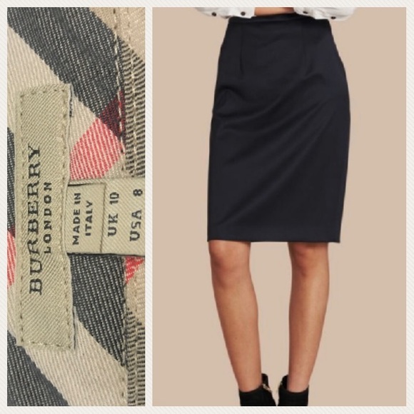 Burberry Dresses & Skirts - Burberry Pencil Skirt wool blend with pocket & bow